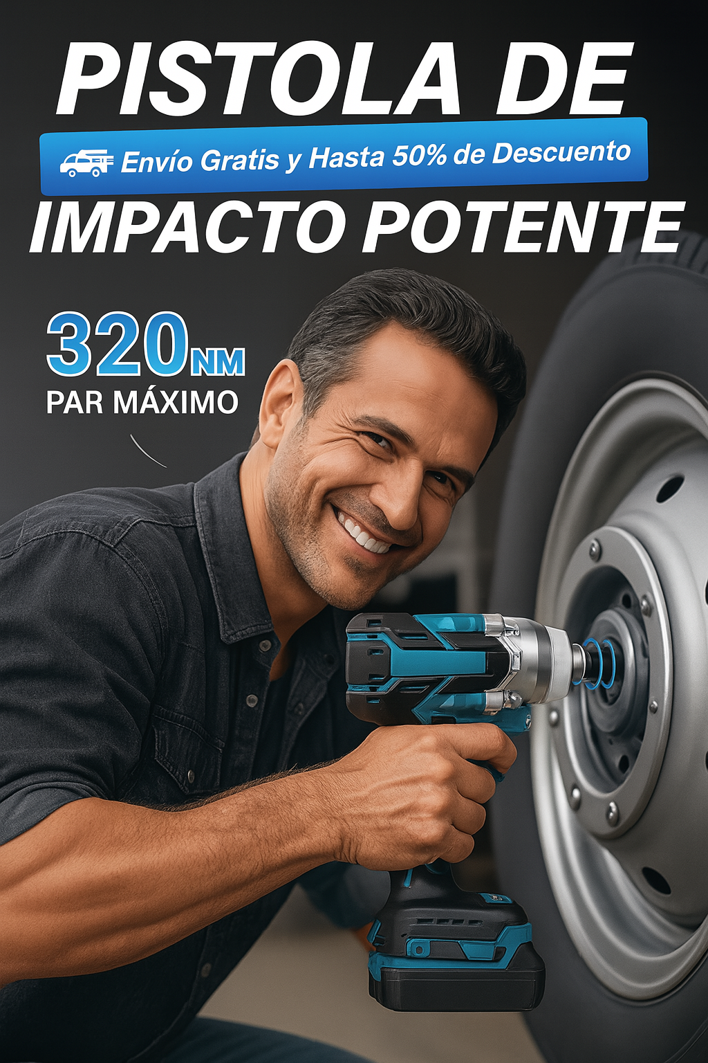 TALADRO DE IMPACTO + ACCESORIOS + 2 BATERIAS GRATIS