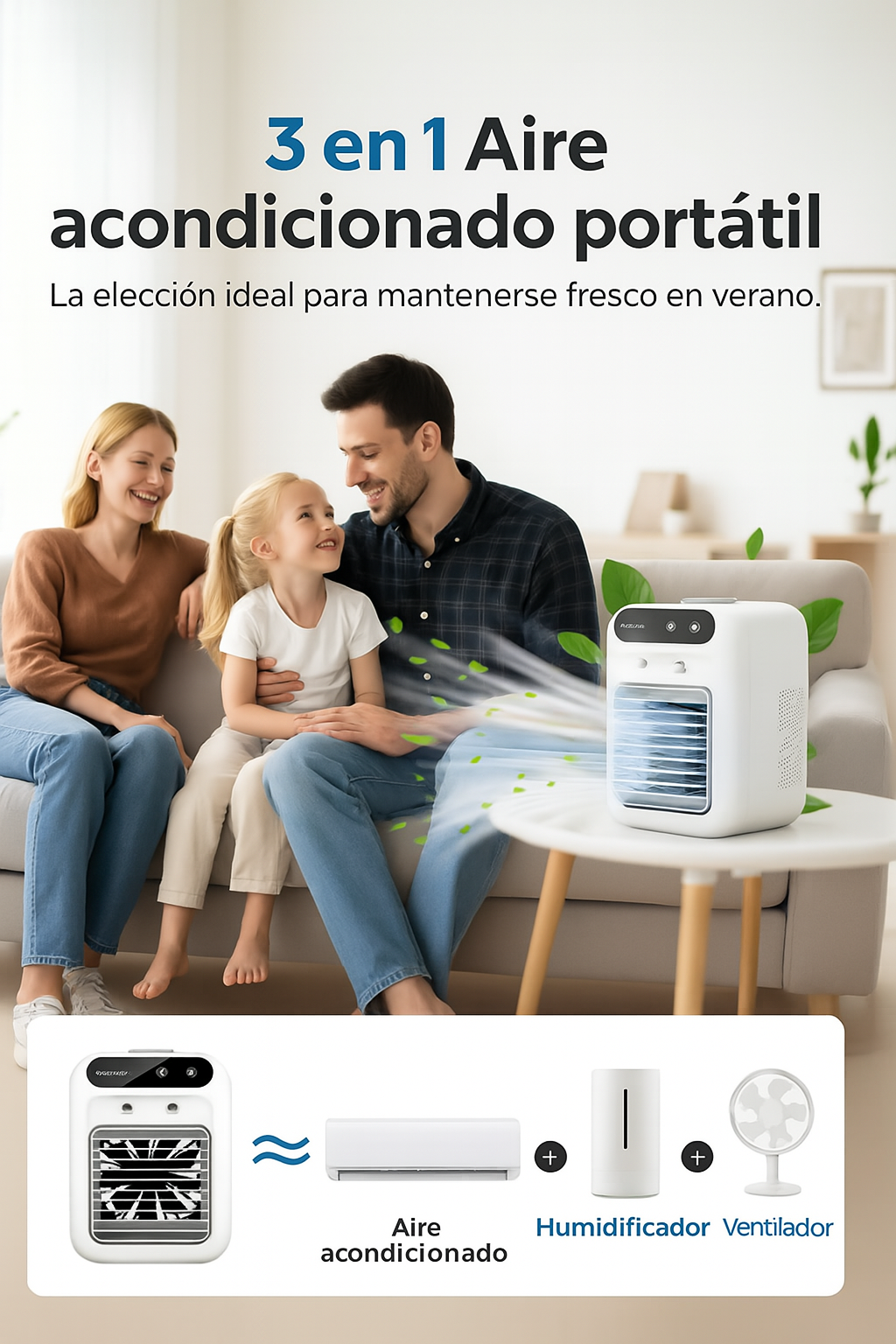 Mini Aire Acondicionado Portátil