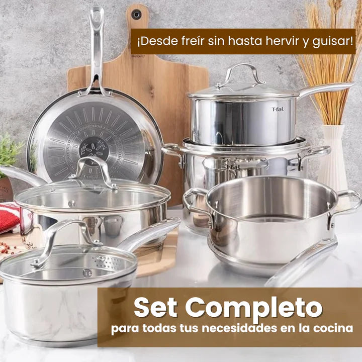 SteelChef®: 12 PIEZAS DE ACERO INOXIDABLE