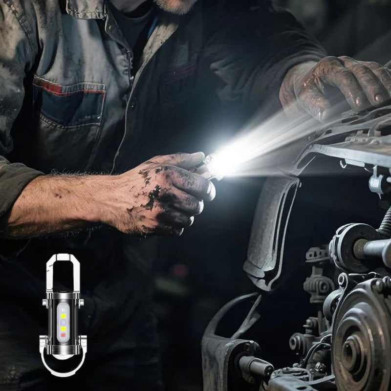 2X1 Linterna portátil recargable y brillante para llavero