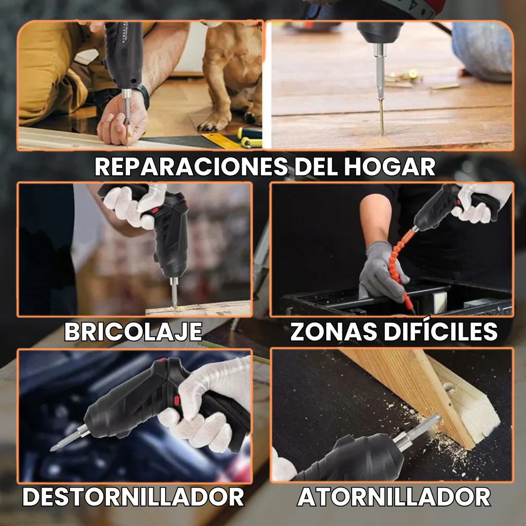 DESTORNILLADOR ELECTRICO +MALETIN+ ACCESORIOS + ENVIO GRATIS