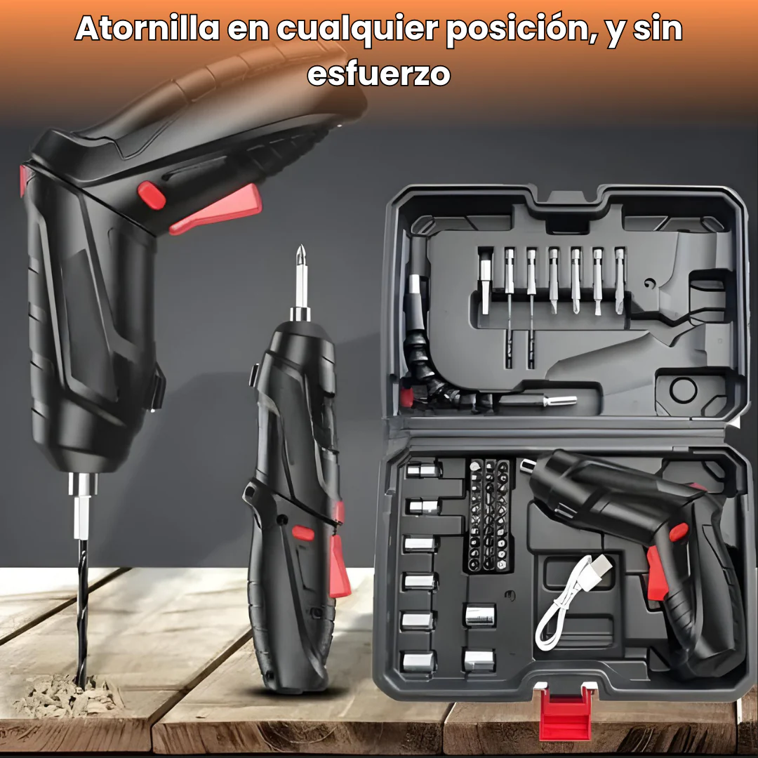 DESTORNILLADOR ELECTRICO +MALETIN+ ACCESORIOS + ENVIO GRATIS
