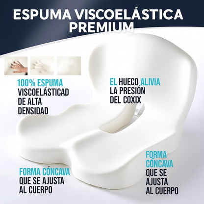 Cojín de Asiento Ortopédico de Espuma Viscoelástica