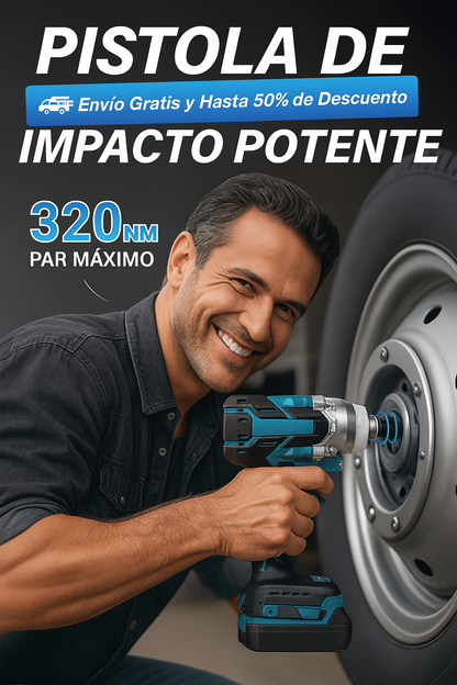 TALADRO DE IMPACTO + ACCESORIOS + 2 BATERIAS GRATIS