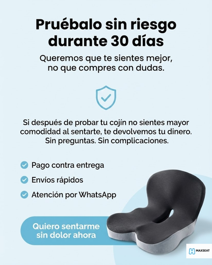 Cojín de Asiento Ortopédico de Espuma Viscoelástica