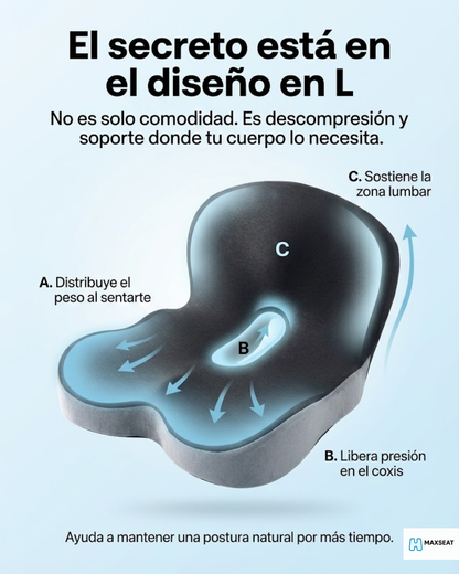 Cojín de Asiento Ortopédico de Espuma Viscoelástica