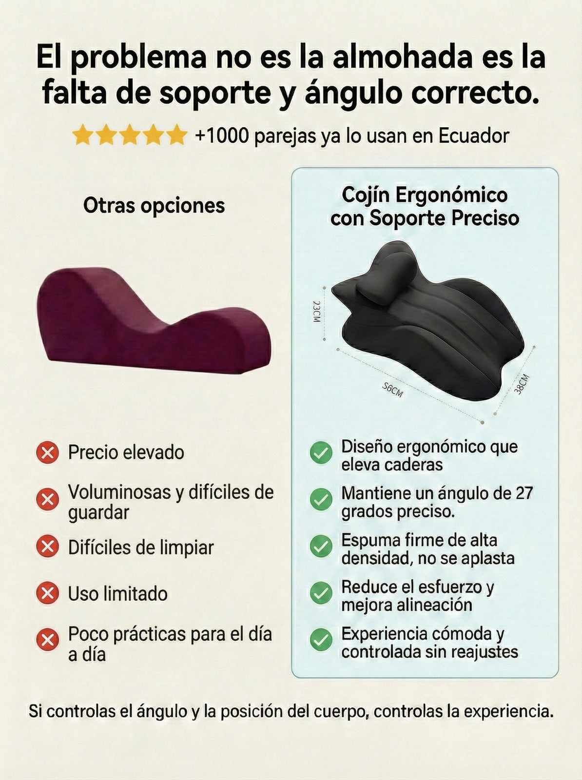 Almohada de intimidad para pareja