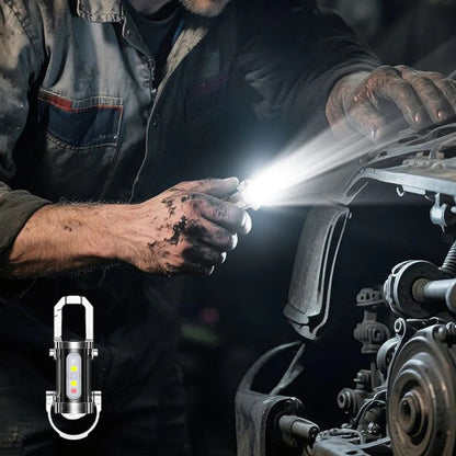 2X1 Linterna portátil recargable y brillante para llavero