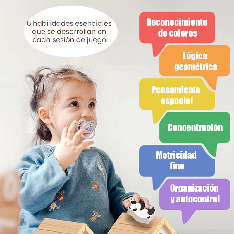 Juego de rompecabezas de bloques magnéticos de madera GRATIS patrones +tarjetas y plumones🧩
