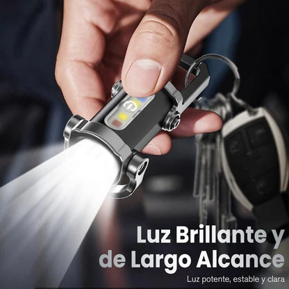 2X1 Linterna portátil recargable y brillante para llavero