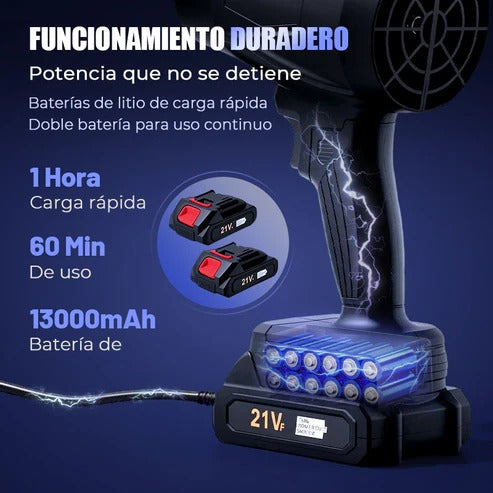 PISTOLA SOPLADORA DE AIRE 48 V PORTATIL TURBO - Mitad de precio por Aniversario