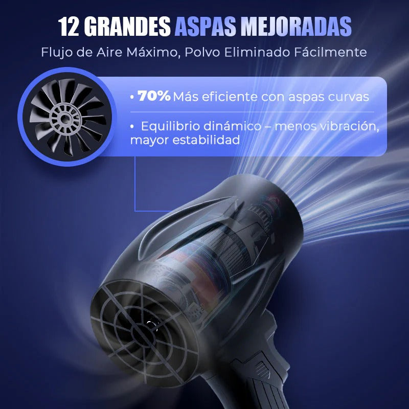 PISTOLA SOPLADORA DE AIRE 48 V PORTATIL TURBO - Mitad de precio por Aniversario