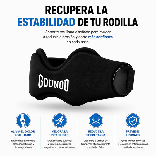 Rodillera con Soporte Rotuliano, Ajustable Profesional para Rodilla