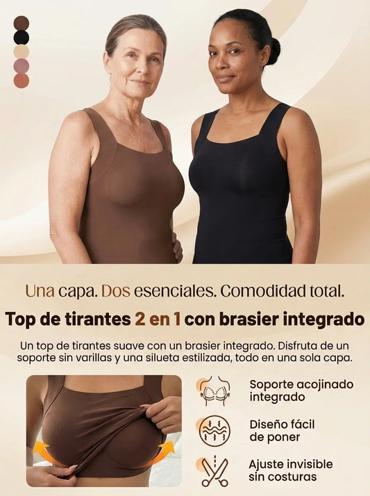 Top de tirante 2 en 1 con brasier integrado