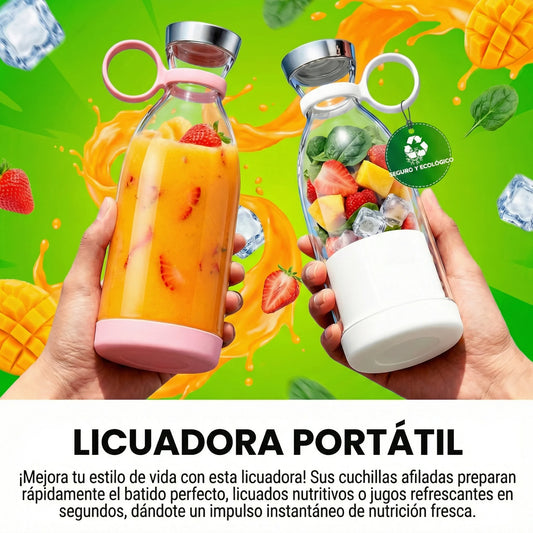 LICUADORA PORTATIL + GRATIS CARGADOR Y LIBRO DE RECETAS